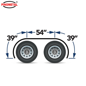 Ailes de remorque tandem complètes compatibles avec les essieux doubles, en acier inoxydable 430, 132 pouces, OEM d'usine, pour Peterbilt - Product Image 5