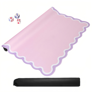 Pink Mahjong Mat (31.5” x 31.5”) with Black Carrying Bag, Anti-Slip, Noise-Reducing <b>Table</b> Cover <b>for</b> Mahjong, Poker, <b>Board</b> <b>Games</b> - Product Image 2
