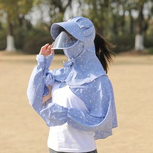 Gorras de malla de verano al por mayor con máscara facial con cremallera, chales transpirables de manga larga, gorras de sol informales para ciclismo, pesca y equitación, gafas - Product Image 1