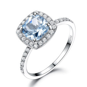 Anel de Prata Esterlina S925 para Mulheres, Anel de Esmeralda com Diamantes Completos, Joia de Anel Quadrado Luxuoso - Product Image 3