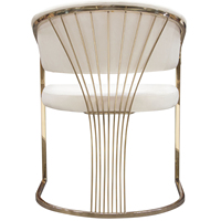 Chaise moderne nordique en velours noir et blanc Chaise de salon et de salle à manger de luxe avec cadre en métal doré poli