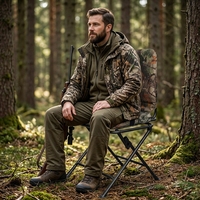 Chaise de plage camouflage robuste et moderne avec dossier haut, pliable et portable, siège camouflage robuste pour l'extérieur