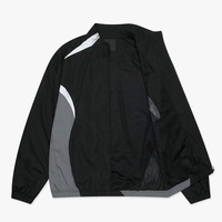 Ensemble de survêtement vintage color block pour homme avec logo personnalisé, veste légère doublée en mesh et pantalon large, 2 pièces