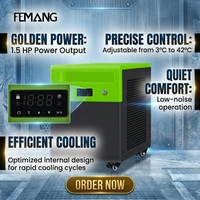 Machine de Bain de Glace pour la Récupération Musculaire Professionnelle |   Refroidisseur 1550W R410A |   Contrôle précis 3-42C, faible bruit pour les athlètes et les centres sportifs