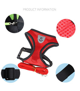 <span class=keywords><strong>Harness</strong></span> Vest Anjing dengan Tali Jalan untuk Anak Anjing, Kalung Anjing dari Poliester, <span class=keywords><strong>Harness</strong></span> Anjing Berjaring yang Dapat Disesuaikan untuk Hewan Peliharaan Kecil dan Sedang, Aksesoris Hewan Peliharaan - Product Image 4