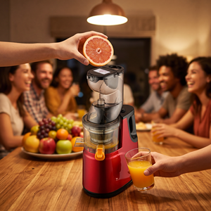Extracteur de jus à froid à faible vitesse avec goulotte large de 80 mm, moteur en cuivre pur 150W, <span class=keywords><strong>PLUS</strong></span> 220V, corps peint, pour usage domestique - Product Image 4