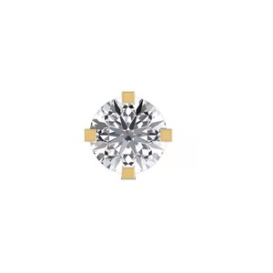 Single Natural Diamond <b>Nose</b> <b>Stud</b> Pin Body Piercing Jewelry Fine Jewelry Gold 14kt Solid for Women in Yellow Rose & White Gold - Product Image 3