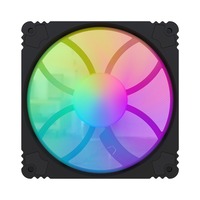 Ventilateur de PC silencieux lumineux RGB 12CM avec LED Roulement à billes en aluminium Radiateur froid pour boîtier d'ordinateur Accessoires de bricolage