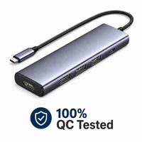 Docking Station Multiport USB C Hub Kecepatan Tinggi 10Gbps dengan 4K 60Hz PD 100W untuk MacBook Pro Air iPad Pro