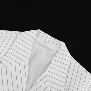 <span class=keywords><strong>Completo</strong></span> Elegante a Righe Due Pezzi <span class=keywords><strong>con</strong></span> <span class=keywords><strong>Blazer</strong></span> Senza Maniche e Pantaloni, Tailleur Casual da Donna, Outfit Estivo - Product Image 6