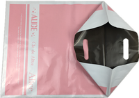 Sacs de courses en plastique rose personnalisés en PE, fournis directement par l'usine, avec poignée découpée, réutilisables, pour vêtements, sous-vêtements et expédition