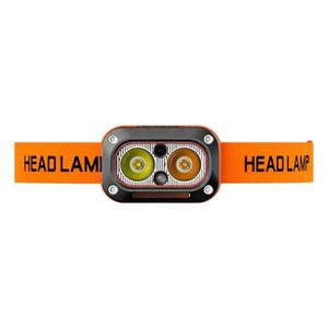 Lampe frontale étanche à LED avec détecteur de mouvement, affichage de puissance, lumière blanche et rouge chaude, rechargeable, pour le camping et la course à pied - Product Image 2