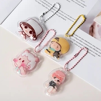 Porte-clés en PVC personnalisé avec logo, design de dessin animé, anime, chaîne à billes, imperméable et léger, pour la décoration de carnet