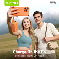 BAVIN Trois couleurs disponibles, PC1211S portable et tendance, 10000mah 35W avec câble de charge double
