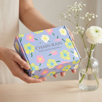 Boîte d'expédition en carton ondulé avec finition de revêtement UV et logo personnalisé, fabriquée en usine, certifiée pour l'emballage cadeau