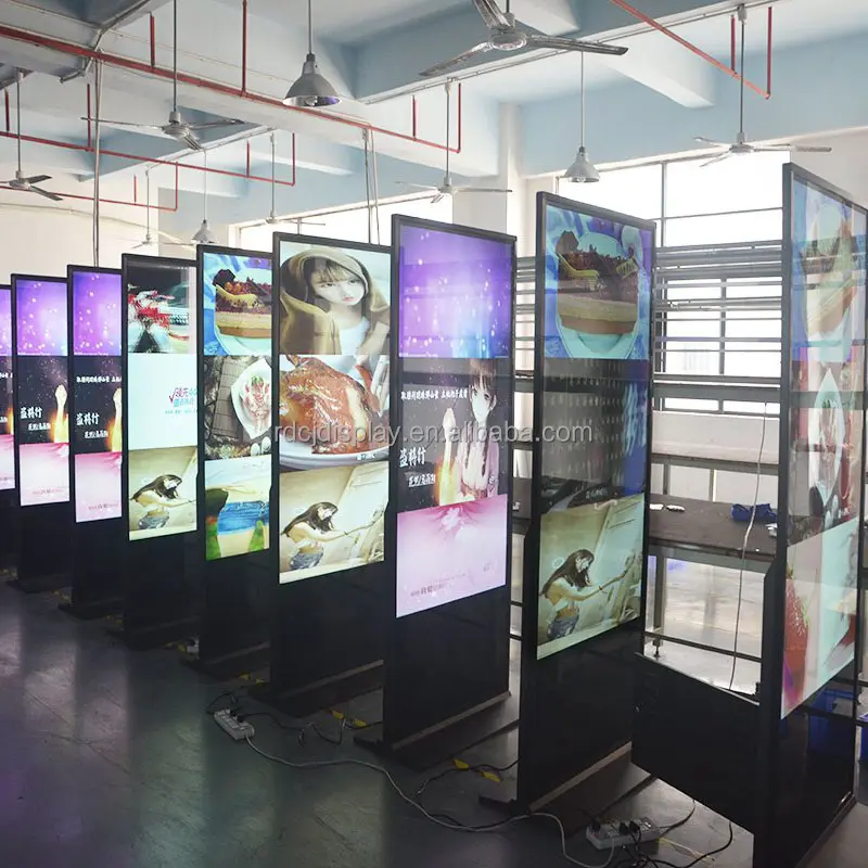 Chiosco di visualizzazione del Touch Screen del Totem di vendita calda della fabbrica di Shenzhen 1920*1080 lettore pubblicitario Lcd da pavimento da 50 pollici