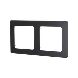 Plaque murale en aluminium noir, 2 interrupteurs, design moderne ; idéale pour la décoration et le contrôle électrique en intérieur. - Product Image 1