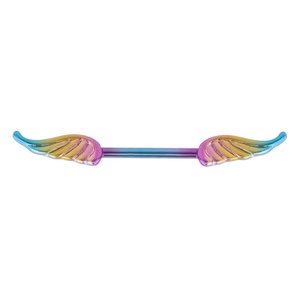 Anillos de Pezón con <span class=keywords><strong>Alas</strong></span> de Ángel de Alta Calidad, Joyería Corporal de Acero Inoxidable para Mujer, <span class=keywords><strong>Piercing</strong></span> de Pezón con Barra, <span class=keywords><strong>Piercing</strong></span> de Pezón con <span class=keywords><strong>Alas</strong></span> - Product Image 3