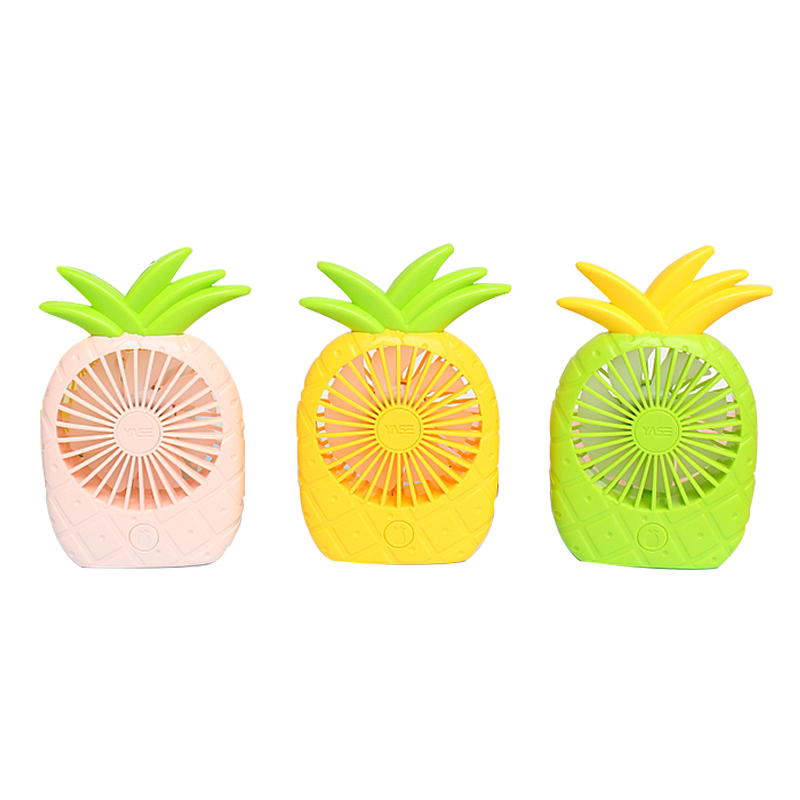 Cute pineapple usb charging fan Students carry small portable fans hand-held Mini fan