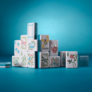 Fichas de Mahjong de Cristal Acrílico Azul Americano Moderno de Lujo, Fichas de Mahjong para Fiestas en el Jardín, 160 Piezas para Entretenimiento - Product Image 1