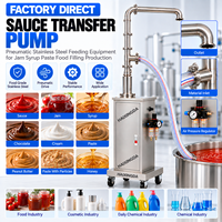 Pompe de transfert de sauce pneumatique en acier inoxydable, machine d'alimentation directe usine pour la production de confiture, sirop, pâte et remplissage alimentaire