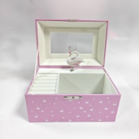 Caja Musical Giratoria con Forma de Cisne Grande, de Papel Ecológico Yiyu, con Forro de Terciopelo, Caja de Joyería Musical, Decoración para Dormitorio
