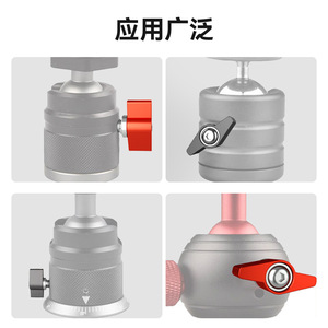 T-Type Adjustable Handle Gimbal Locking <b>Screw</b> M3 M4 M5 M6 Aluminum Alloy Quick Release 1/4-20 Mount Toolless Tightening - Product Image 4