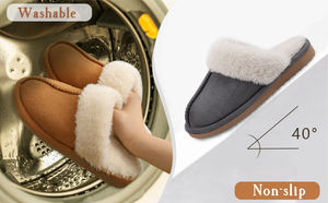 Chaussons d'hiver en coton doux et antidérapants pour femmes, style fourrure, vente en gros, thermiques pour l'intérieur - Product Image 5