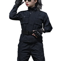 Vanda Vente en Gros OEM/ODM, Uniforme de Sécurité d'Entraînement Noir Unisexe, Costume de Garde, Uniformes Tactiques Multifonctionnels