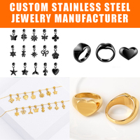 Modeschmuck-Hersteller Großhandel Maßgefertigter Edelstahl Messing 925 Silber Halskette Ring Armband Ohrringe Schmuck