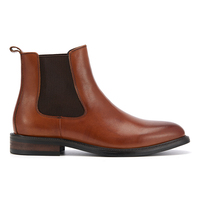 Sepatu bot kulit sapi asli untuk pria, sepatu bot Chelsea, sepatu kulit asli, sepatu selop pergelangan kaki Anti selip, sepatu bisnis kasual musim gugur untuk pria