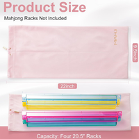 Sac à cordon en velours de 22 pouces pour Mahjong, étui portable personnalisé pour bâtons de Mahjong, pochette d'accessoires de jeu de Mahjong