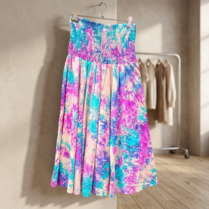 Wholesale Indian Ladies Flock Print Women Elastic New Chiffon Fabric Floor Length <b>Skirt</b> Cotton Mandala <b>Skirts</b> Breathable Natural - Product Image 1