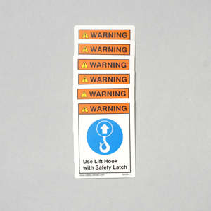 Etiqueta Adhesiva de Seguridad para Grúas Industriales con Acabado Mate, Resistente al Agua y a los Arañazos - Product Image 1