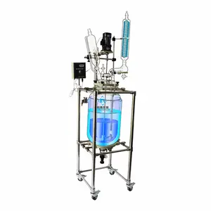 Crystallization Sand core filtration chemical vacuum Jacketed Glass Reactor 10L to 200L