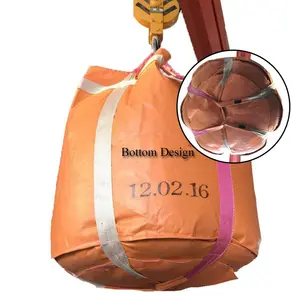 2 ton Tubular Round Double Warp Bulk Jambo PP Bag FIBC Container cement Sand bag 800kg crane sling Bag for Sale