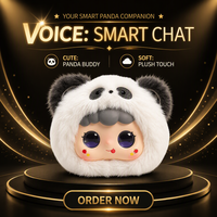 Robot de bureau intelligent IA en peluche, compagnon mignon en fourrure de dessin animé, interaction vocale, recharge USB, jouet de bureau, cadeau