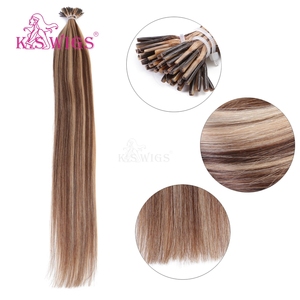 Extensions de cheveux I-Tip K.SWIGS P4-27 couleur 100% cheveux humains, cuticules alignées, lisses, durables, sécurisées, réutilisables, longueur personnalisée, texture. - Product Image 1