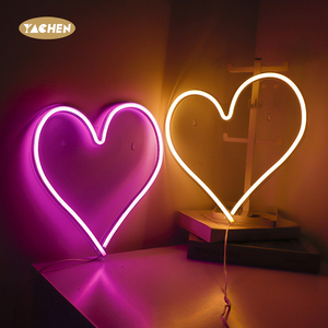 Yachen trái tim màu hồng dẫn đăng ký trang trí phòng ngủ ngày valentine tình yêu ngày của mẹ giáng sinh bối cảnh đám cưới - Product Image 1