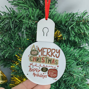 Topjlh brillant acrylique Sublimation blanc ornement <span class=keywords><strong>de</strong></span> <span class=keywords><strong>Noël</strong></span> avec lumières LED LOGO personnalisé pour enfants cadeau incassable décor <span class=keywords><strong>de</strong></span> vacances - Product Image 5