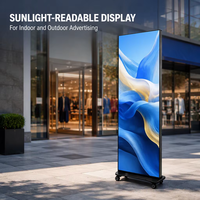 Écran d'affichage LED pliable P1.86 IP65 couleur intégrale 1080p, signalisation numérique sur pied, affichage publicitaire portable et mobile