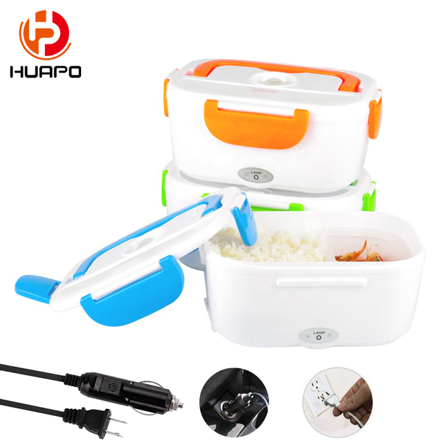 110V 12V Self Heating Food Container Heater Lunchbox / Portable Food Warmer Electric Heated Lunch Box