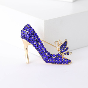 Broches de luxe en alliage plaqué or pour chaussures à talons hauts ornées de diamants, broche de mariage pour femme - Product Image 4