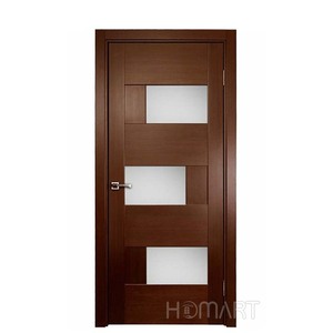 Modern tek ahşap döner kapılar katı ahşap kanatlı ön giriş için iç fiberglas anti-hırsızlık toptan fiyat ev kullanımı için - Product Image 2