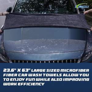 Wholesale Twisted Loop Long Pile Density 40*40 1200gsm Ultra Plush Dark Grey Soft Quick <b>Drying</b> <b>Car</b> Cleaning Microfiber <b>Towel</b> - Product Image 3