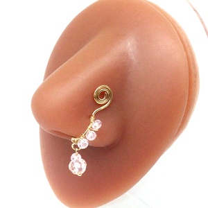 Gaby More เครื่องประดับจมูก,คลิปจมูกแบบไม่เจาะ CZ จี้หินกระต่าย - Product Image 5