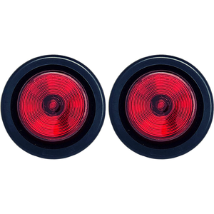 2.5 pouces Led camion lumière 12v-24v dégagement/feux de position latéraux 9 Led rond rouge ambre remorque feu arrière antibrouillard arrière pièces automobiles - Product Image 1