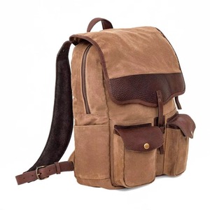 Bolsa de Lona Encerada para Estudiantes, con Cierre Resistente, Logotipo Personalizado, Cuero Impermeable, Mochila de Viaje Moderna, Venta al Por Mayor de Fábrica - Product Image 1