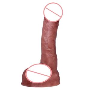 突き刺す7.28インチファッション女性の大人のおもちゃシリコン巨大でリアルな大きな吸盤ディルド女性のオナニーのための大人の製品 - Product Image 5