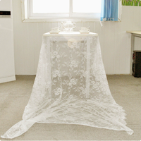 Nappe rectangulaire moderne YongHo en tissu brodé floral et dentelle, écologique et durable, blanche, pour la maison, les restaurants et les hôtels